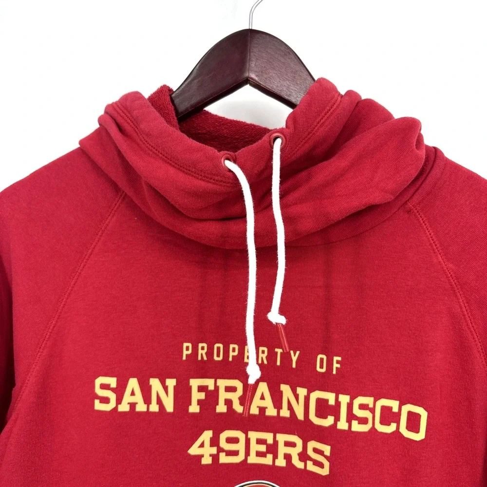 Nike San Francisco 49ers Funnel Hoodie Sweatshirt Womens Large Red NFL Football
